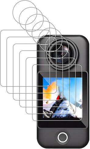 2-in-1 Screen Protector for SJCAM C300 with Lens Film 6-Pack | Anti-scratch Anti-fingerprint High Sensitive (Not Tempered Glass) in Kuwait