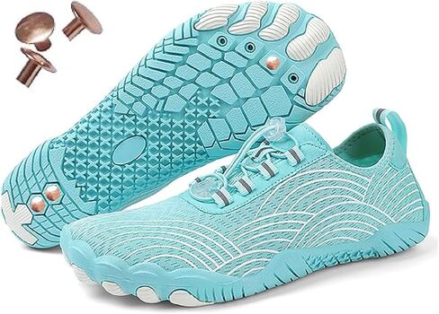 Grounding Shoes with Copper, Barefoot Shoes Women Men, Wide Toe Box Hiking Barefoot Womens, Non-Slip Comfortable Breathable Water Shoes for Walking Running in Kuwait