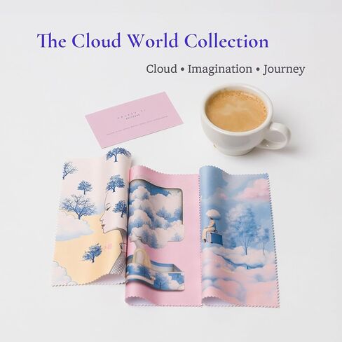 Artistic Microfiber Cleaning Cloth (2-Pack) – Cloud Wonderland Series 01: Suitcase (Cloud) in Kuwait