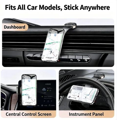 Flexible Magnetic Car Phone Holder for Nissan Altima 2024 2025, Dashboard Car Phone Holder Car Mount Bendable for All Smartphones in Kuwait