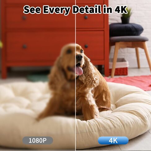 4K WiFi Security Camera Charger, 2.4G/5G Dual Band Mini Camera with 160° Wide Angle, Night Vision, Motion Detection, App Remote Monitoring, Indoor Home Nanny Cam for Pets, Office (Extra Small) in Kuwait