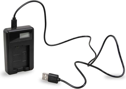 LCD USB Travel Battery Charger for Panasonic HC-VX870K, HC-VX980M, HC-VX981K, HC-VX985M, HC-VX870M, HC-VX870EP-K Ultra HD 4k Camcorder in Kuwait