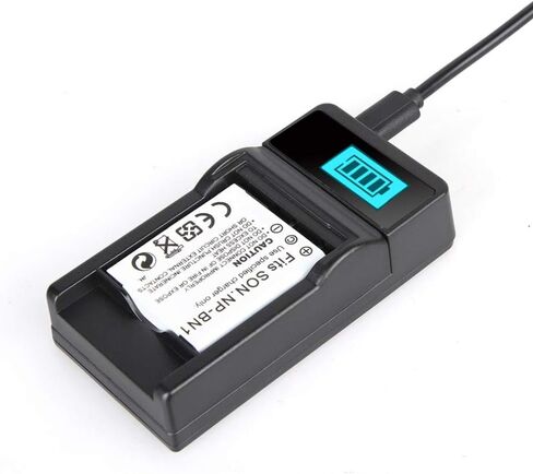 LCD Micro USB Battery Charger for Panasonic Lumix DMC-FX7, DMC-FX8, DMC-FX9 Digital Camera in Kuwait