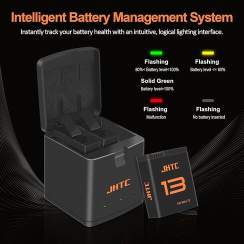 2 Packs Replacement Batteries for Gopro Hero 13 Battery 2100mAh and LED USB Quick Battery Charger Hub, Replacement Battery Pack Charger Accessories for Gopro Hero 13 in Kuwait