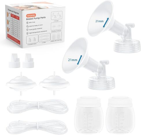 Hranio Breast Pump Parts Compatible with Spectra Replacement Pump Parts 24mm Flange, Spectra Pump Parts S1 S2 Replacements Full Set 2 Set (Full SET-24MM) in Kuwait