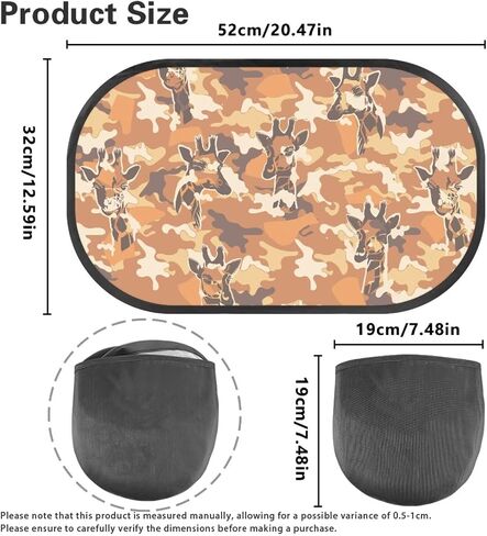 Orange Camo Car Shade for Baby Sun Protection 2 Pieces Sun Visor for Kids Easy Install Keep Cool Blocker Foldable Mesh Car Shades for Back Windows Baby Universal Fit SUV Bus Truck (Deer) in Kuwait