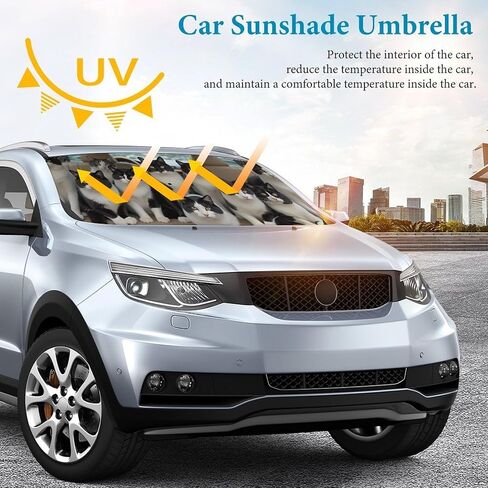 Cats in Car Seat Cover Car Sunshade Umbrella 52.4"x28.3",General Lightweight Portable Heat UV Protection Foldable Sun Visor Protector for Cars Trucks SUV Decor Accessories Gifts in Kuwait