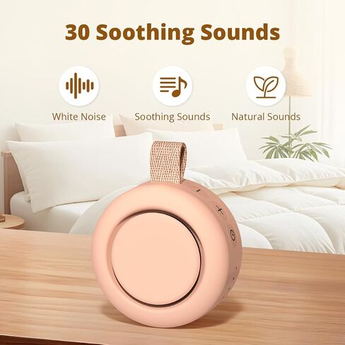 Pink Noise Sound Machine Battery Mini White Noise Machine 30 Soothing Sounds 4 Timers Memory Function for Baby Kids Adults Brown NoiseSleep Machine for Home Travel Office Therapy in Kuwait