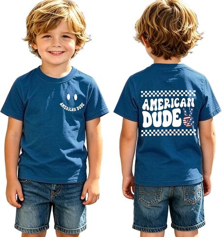 CM C&M WODRO 4th of July Shirt Toddler Baby Boy American Dude T-Shirt Patriotic Memorial Day Tee Kids Independence Day Tops in Kuwait