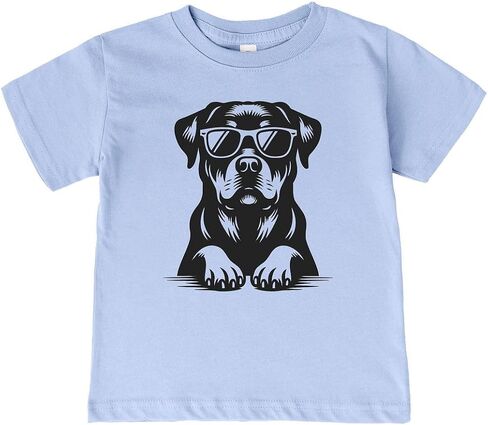Cartoon Rottweiler with Sunglasses Infant/Toddler/Youth T-Shirt in Kuwait