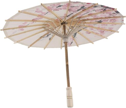 Aramox Handmade Chinese Oil Paper Umbrella with Classical Plum Painting Wood Handle for Wedding Photography Party Performance in Kuwait