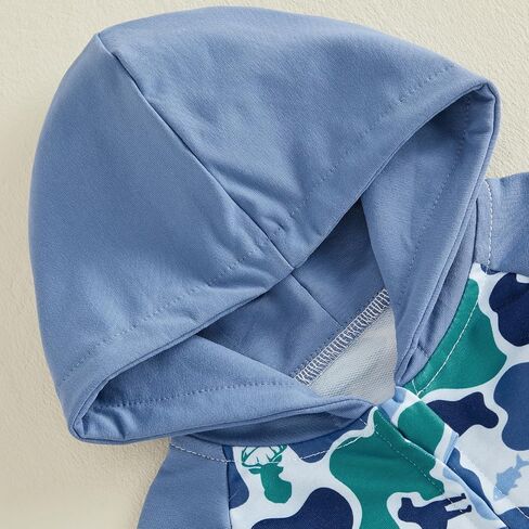 Newborn Baby Boy Fall Winter Clothes Long Sleeve Hooded Romper Jumpsuit | Newborn Baby Boy Fall Winter Clothes Camouflage Hooded Zipper Jumpsuit Long Sleeve Romper Infant One Piece Outfit in Kuwait