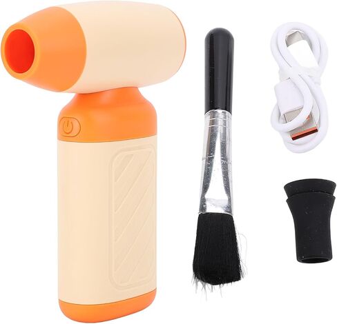 Rechargeable Electric Air Duster 130000RPM | Brushless Fan with 4000mAh Battery for PC Keyboard Camera Cleaning (White) in Saudi Arabia