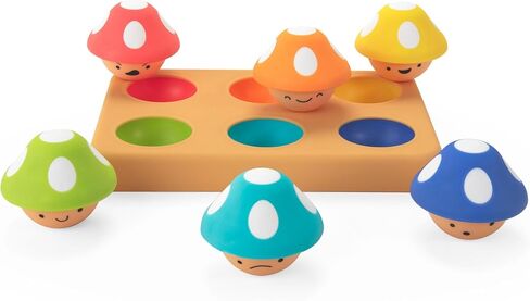 Sassy Mischievous Matching Mushrooms, Sorting Board, Social Emotional Learning Toy, STEM, 12+ Months in Kuwait