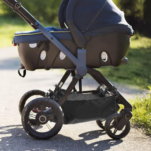 Kisangel Baby Stroller Storage Mesh Bag Stroller Bottom Basket Universal Storage Attachment Bottom Basket for Organizer for Bottles Diapers Shopping 13.77 X 13.77 X 5.11 in in Kuwait