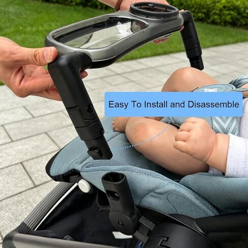 Stroller Snack Tray Compatible with Cybex Balios,Gazelle, Talos Series Prams - BPA-Free Tritan Baby Travel Tray, 360° Swivel for Easy Access, Folds with Stroller, Easy Clean | On-the-go dining table for little foodies in Kuwait