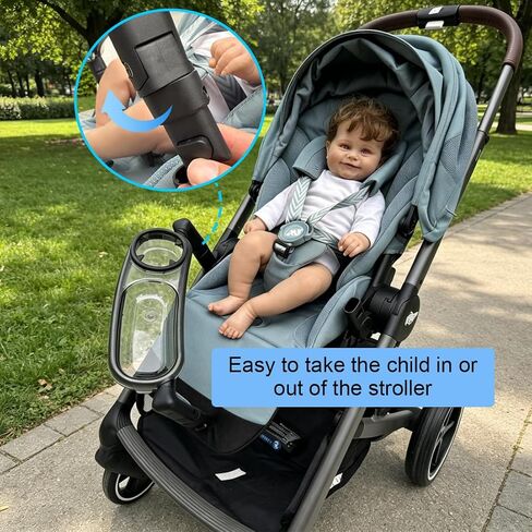 Stroller Snack Tray Compatible with Cybex Balios,Gazelle, Talos Series Prams - BPA-Free Tritan Baby Travel Tray, 360° Swivel for Easy Access, Folds with Stroller, Easy Clean | On-the-go dining table for little foodies in Kuwait