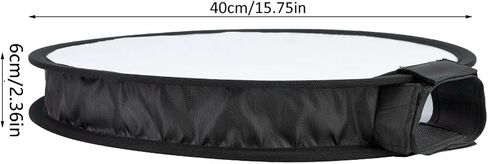 Light Diffuser, 40x6cm Universal Foldable White Nylon Round Camera Flash Diffuser Softbox Light Softening Kit with Storage Bag for Photography in Kuwait