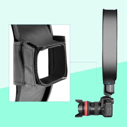 Light Diffuser, 40x6cm Universal Foldable White Nylon Round Camera Flash Diffuser Softbox Light Softening Kit with Storage Bag for Photography in Kuwait