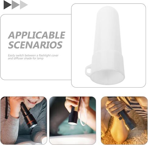 Flashlight Diffuser Cap: Non Dazzling Anti-Glare Diffuser Attachment Flashlight Protective Cover Fits for Camping, Emergencies and Outdoor 31-34mm Diameter in Kuwait