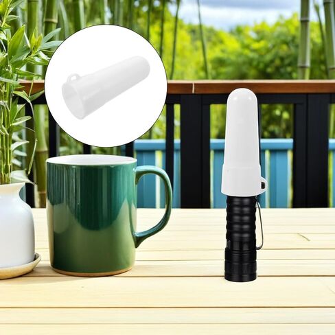 Flashlight Diffuser Cap: Non Dazzling Anti-Glare Diffuser Attachment Flashlight Protective Cover Fits for Camping, Emergencies and Outdoor 31-34mm Diameter in Kuwait
