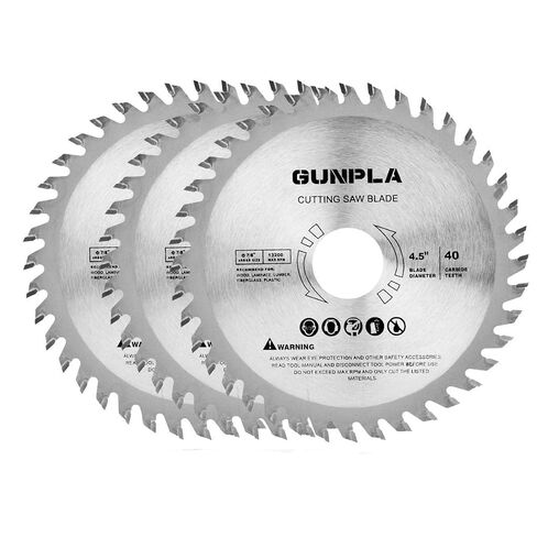 Gunpla 4-1/2-inch 40 Tooth Alloy Steel TCT General Purpose Hard & Soft Wood Cutting Saw Blade with 7/8-inch Arbor(Reduce Ring 5/8 inch) in Kuwait