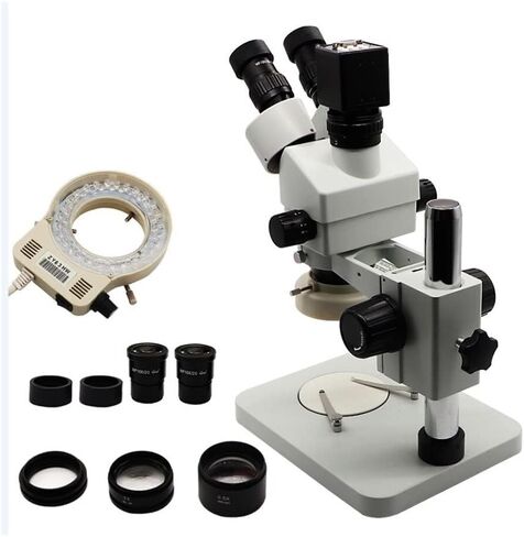 Lab Microscope Replacement Parts 3.5X-90X Trinocular Stereo Microscope Simul Focal Industrial Magnification Continuous Zoom for Phone PCB Repair Soldering in Kuwait