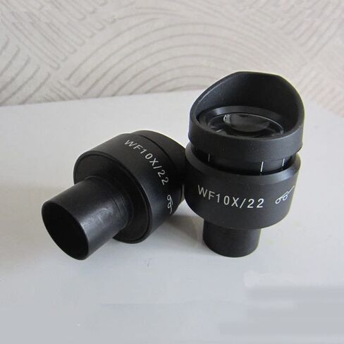 Lab Microscope Replacement Parts 2 Pcs with Rubber Eye Protection WF10X/22mm Stereo Microscope Eyepieces in Kuwait
