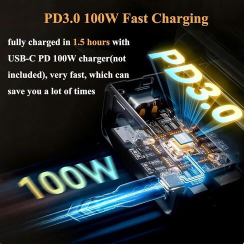 ZGCINE V Mount Battery V99 Pro, 94.72Wh 6400mAh V Lock Battery, PD100W 1.5H Full Charge, Airline-Safe, OLED Screen, D-Tap/Dual USB-C/BP/Dual DC for Camera Camcorder Monitor Laptop Video Light Phone in Kuwait