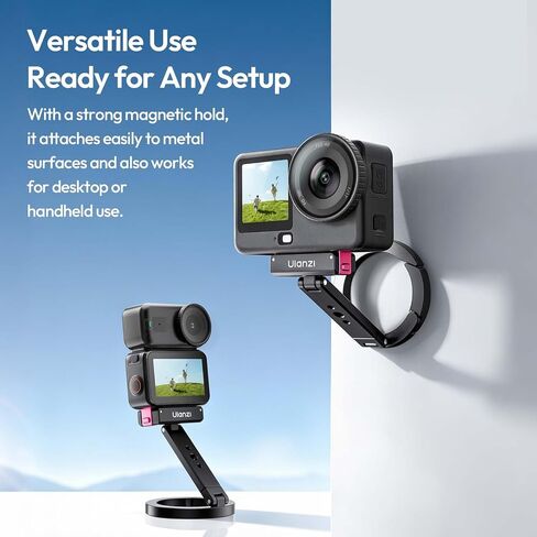 ULANZI MA04 Magnetic Quick Release Action Cam Mount for DJI Osmo Action 6 | Multi-Axis Adjustable Aluminum Holder in Kuwait