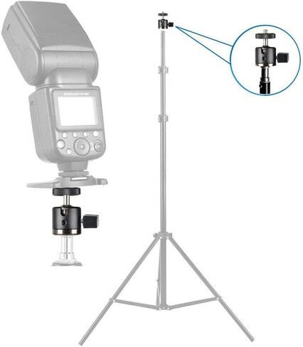 UTEBIT 20mm Mini Ball Head Tripod Head Mount with 1/4" hot Shoe, Black | 360° Rotatable Camera Mount Adapte Aluminium Ball Heads Compatible with Tripods, Monopods, HTC Vive, SLR Cameras Load 2.5lb in Kuwait