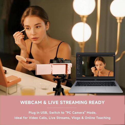 6K Digital Camera for Photography Autofocus, 64MP WiFi Vlogging Camera for YouTube with 3" 180° Flip Screen 16X Zoom, 64GB SD Card & 2 Batteries Pink Compact Travel Camera for Beginners Teens in Kuwait