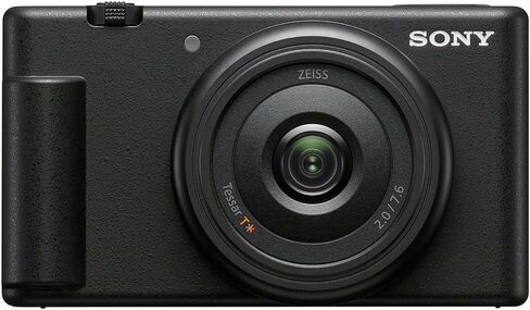 Sony ZV-1F Vlog Camera for Content Creators and Vloggers (Black) Bundle | 64GB Memory Card, Lithium-Ion Battery Pack, Holster Case, Photo Video Art Suite, (5 items) in Kuwait