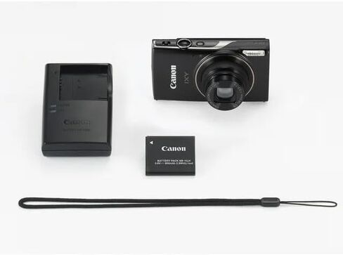 Canon PowerShot IXY 650 HS Compact Digital Camera & Tripod (Black) Bundle | For Photography & Video | 12x Optical Zoom + 64GB Memory Card + Cleaning Kit + Card Reader + More in Kuwait