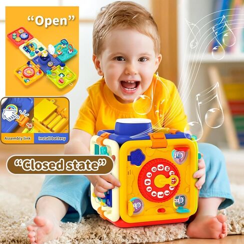 Toys for 1 2 Year Old Boy Montessori Busy Board 1 Year Old Boy Gifts | Educational Learning Toddler Toys for 1-2 Boy and Girl in Kuwait