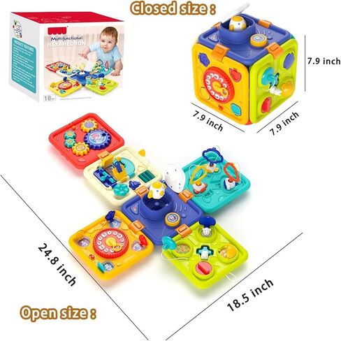 Toys for 1 2 Year Old Boy Montessori Busy Board 1 Year Old Boy Gifts | Educational Learning Toddler Toys for 1-2 Boy and Girl in Kuwait