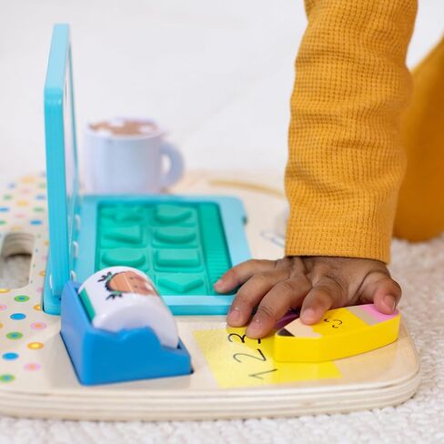 Melissa & Doug Wooden Work & Play Desktop Activity Board Infant and Toddler Sensory Toy - FSC-Certified in Kuwait