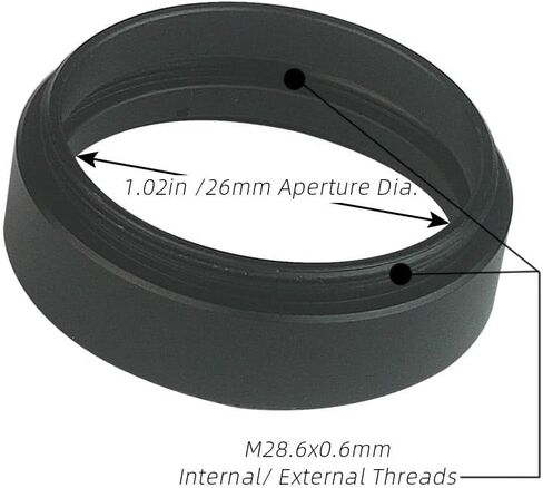 for eysdon 1.25" Filter Metal Outer Frame Kits (Outer Frame + Inner Ring) M28.6x0.6mm Threads - #90502 in Kuwait