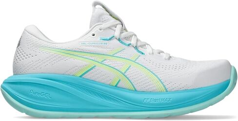 ASICS Women's Gel-Cumulus 28 Running Shoes, 9, White/Energy Aqua in Kuwait