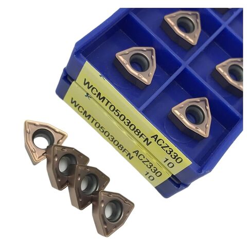 Indexable Lathe Carbide Insert 10PCS WCMX030208 WCMX040208 WCMT050308 WCMT06T308 WCMT080412 AZC330 Drill Hard Alloy Turning Tools Lathe(WCMT06T308 ACZ330) in Kuwait