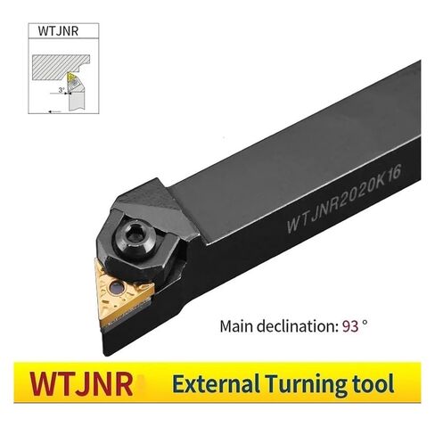 Indexable Lathe Carbide Insert 1pc WTJNR2020K16 External Triangul Turning Tool Holder Hard Alloy Lathe Cutting Tools Bar in Kuwait