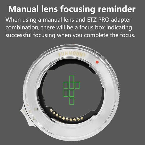 Funmount ETZ Pro Auto Focus Lens Adapter Compatible with Sony E-Mount Lens to Nikon Z-Mount Cameras ZR,Zf, Z5II, Z9, Z8, Z6III, Z7II, Z50II and Other Z-Series Cameras in Kuwait