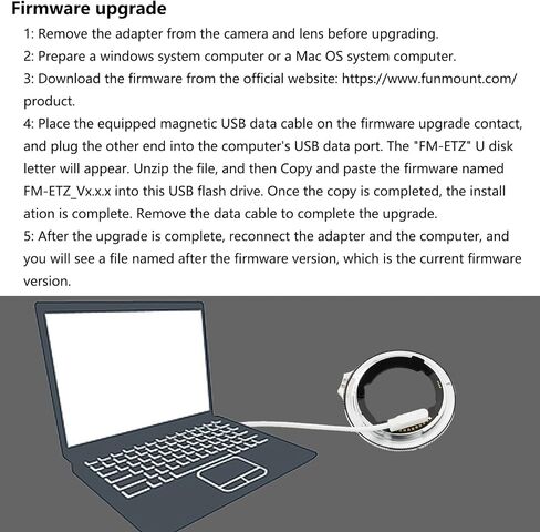 Funmount ETZ Pro Auto Focus Lens Adapter Compatible with Sony E-Mount Lens to Nikon Z-Mount Cameras ZR,Zf, Z5II, Z9, Z8, Z6III, Z7II, Z50II and Other Z-Series Cameras in Kuwait