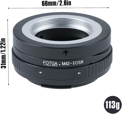 M42-EOS R 360°Rotatable Tilt-Shift Adapter Ring,M42 42mm Screw Mount Lens to EOS R Mount Camera Body for Canon EOS R RP R5 R5C R6 R6II R7 R8 R10 R50 R100 in Kuwait