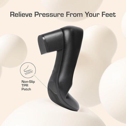 DREAM PAIRS Women's Block Heel Pumps Round Toe Dress Shoes | Round toe chunky heel pumps with a 3D cushioned insole and non-slip outsole for commuting, parties and everyday wear in Kuwait