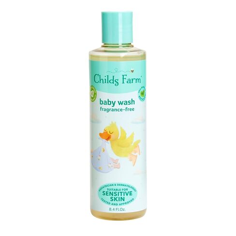 Childs Farm Baby Body Wash, Unfragranced, Gently Cleanses, Suitable for Newborns with Dry, Sensitive and Eczema-prone Skin, 8.4 Fl Oz in Kuwait
