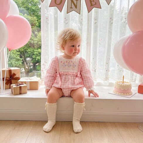 Baby Girl 1st Birthday Clothes Cake Smash Outfits One Year Old Silly Goose Romper Birthday Girl Bodysuit for Fall in Kuwait