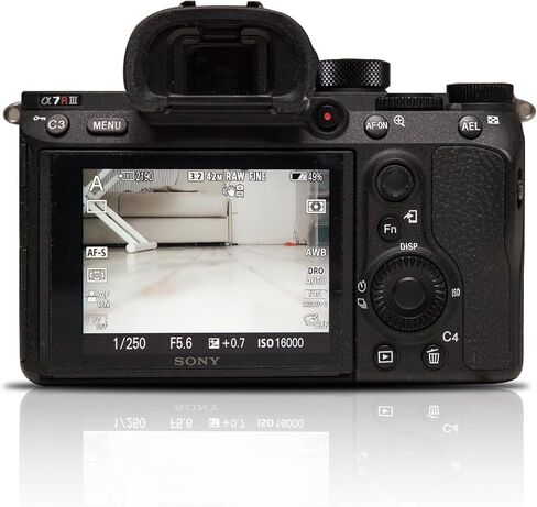 Sony Alpha 7R III Mirrorless Camera with 42.4MP Full-Frame High Resolution Sensor, Camera with Front End LSI Image Processor, 4K HDR Video and 3" LCD Screen (Renewed) in Kuwait