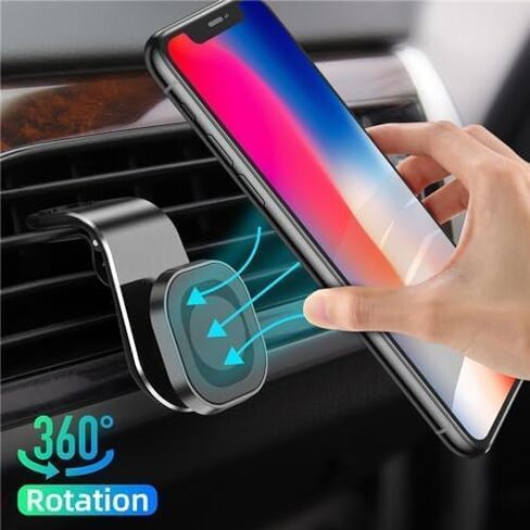 Magnetic Car Phone Mount Compatible for Rivian R1S 2022 2023 2024 | Air Vent Phone Holder Strong Hands Free Cradle Alloy 360 Rotation Anti Shake，1 Pack in Kuwait