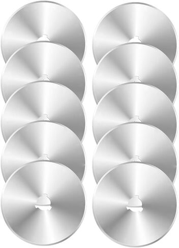 60mm Rotary Cutter Blades 60mm - 10 Pcs Rotary Blades Refill Our Rotary Blades Refills Fit on Most 60 mm Rotary Cutter, Easy to Use in Kuwait